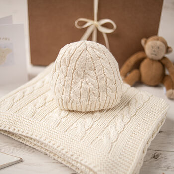 Baby Boys Cable Hat, 6 of 12