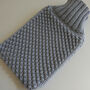 Cashmere Hand Knit Hot Water Bottle *Light Blue, thumbnail 2 of 4