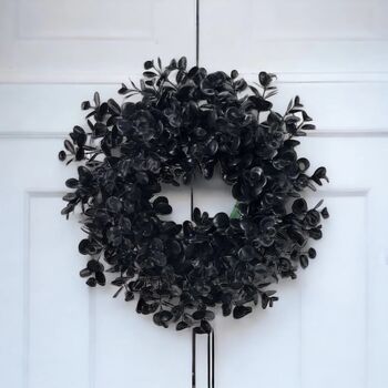 Handmade 38cm Black Eucalyptus Wreath, 4 of 6