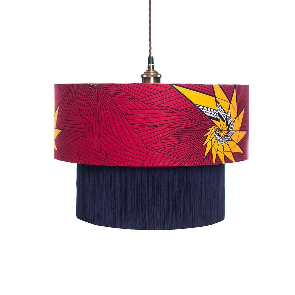 Star African Pattern Lampshade By Copper Dust Notonthehighstreet Com Star African Pattern Lampshade