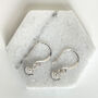 Dainty Sterling Silver Fan Earrings, thumbnail 2 of 4