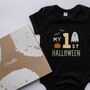 Organic Cotton 'My First Halloween' Baby Grow, thumbnail 1 of 5