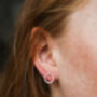 Chora Silver And Cubic Zirconia Earrings, thumbnail 2 of 4