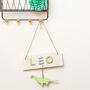 Personalised Name Sign With Hanging Dinosaur, thumbnail 1 of 5