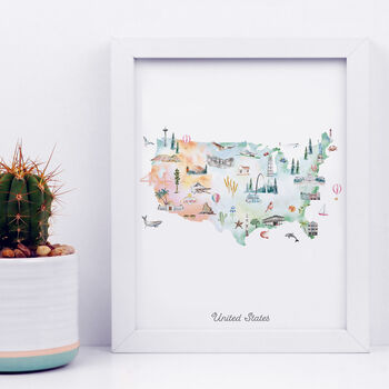 United States Illustrated Map Art Print, 6 of 10