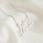 Personalised Two Name Heart Necklace, thumbnail 3 of 6