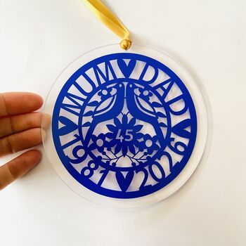 45th Anniversary Ornament For Parents, 5 of 11