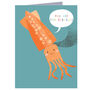 Mini Squid Greetings Card, thumbnail 2 of 4