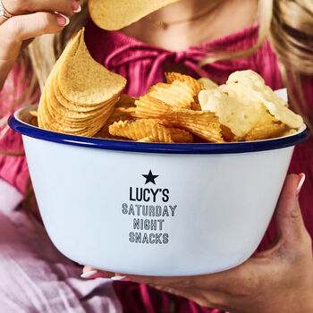 Personalised Saturday Night Snacks Bowl, 2 of 7