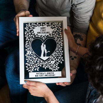 Personalised Wedding Anniversary Love Papercut, 9 of 9