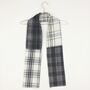 Women's Monochrome And Grey Fabric Scarves, thumbnail 1 of 8