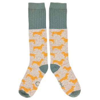 Ladies Soft Lambswool Socks : Animal, 6 of 7