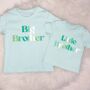 Big Brother Little Brother Mint Matching T Shirt Set, thumbnail 1 of 2