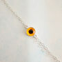 Adjustable Sterling Silver Sunflower Bracelet, thumbnail 5 of 6
