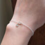 Thank You Teacher Tiny Full Moon Serling Silver Bracelet, thumbnail 3 of 10