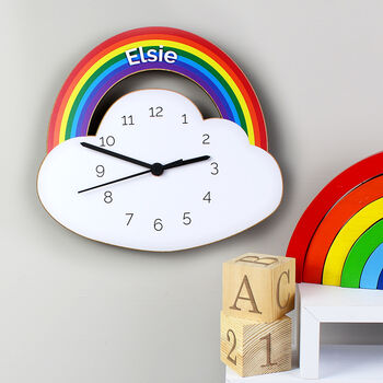 Personalised Rainbow Clock, 2 of 3