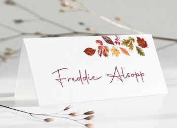 Autumnal Wedding Place Cards, 2 of 4