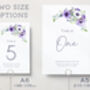 Purple Wedding Table Number Cards, thumbnail 2 of 3