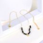 Black Crystal Round Zircon Mangalsutra Necklace, thumbnail 8 of 8