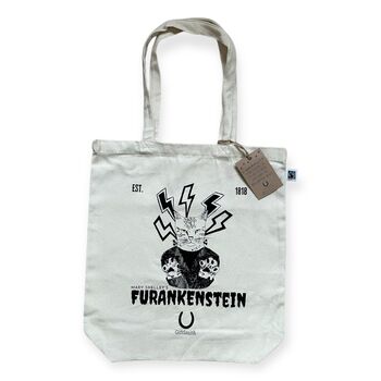 Furankenstein Literary Cat Organic Shopper Bag, 2 of 4