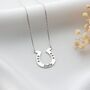 Horseshoe Necklace With Name In Sterling Silver, thumbnail 1 of 6