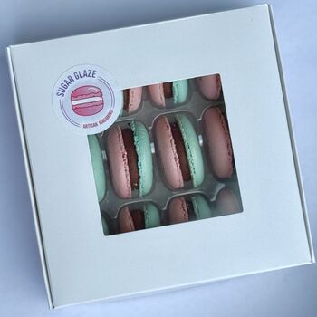 Gender Reveal Baby Party Macarons Gift Box Of 12, 3 of 4