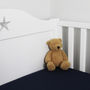 Plain Navy Blue Fitted Sheet Cot Bed And Single, thumbnail 2 of 3