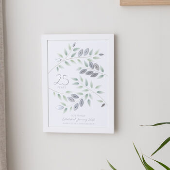 Silver Anniversary 3D Family Tree Print, 3 of 5