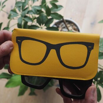 Yellow And Black Printed Sunglasses Case, 4 of 10
