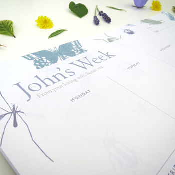 Personalised Entomology Weekly Planner, 4 of 7
