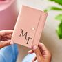 Engraved Initials Luxury Leather Passport Cover, thumbnail 2 of 7