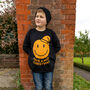 Have A Nice Christmas Boys' Christmas Jumper In Black, thumbnail 4 of 4