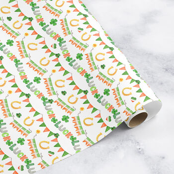 St Patricks Day Gift Wrapping Paper Roll Or Folded V1, 2 of 2
