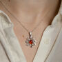 Sterling Silver Amber Wreath Necklace, thumbnail 2 of 5