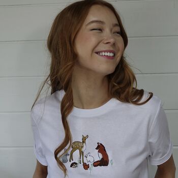 Embroidered Woodland Animals T Shirt, 2 of 5