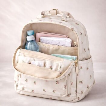 Personalised Embroidered Ditsy Square Backpack, 2 of 3