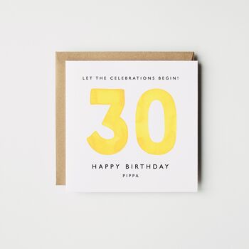 Personalised 50th Birthday Card *Age/Colour Options, 4 of 4