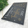 Personalised Festive Gold Slate Hanging Sign 25 X 15cm, thumbnail 3 of 6