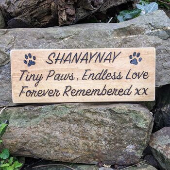 Personalised Wooden Pet Memorial Plaque, 2 of 12