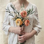 Paper Ranunculus Bouquet With Dried Foliage, thumbnail 1 of 5