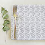 Set Of Four Dove Grey Cow Parsley Placemats, thumbnail 1 of 4