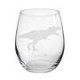 Personalised Tyrannosaurus Rex Trex Engraved Glass, thumbnail 1 of 6