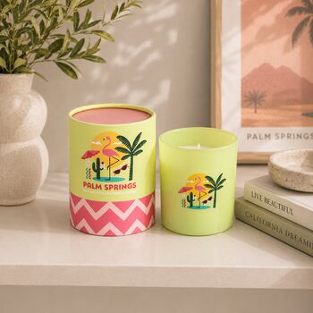 Travel Home Decor Gift Scented Candle Kyoto Ibiza Palm Springs, 3 of 5