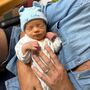 Soft Newborn Hat In Blue, thumbnail 1 of 4