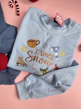 I Smell Snow Embroidered Sweatshirt, 5 of 5