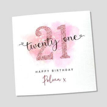 21st Birthday Card Personalised For Her, 3 of 3