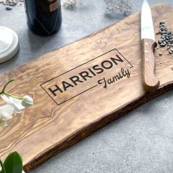 Personalised Olive Wood Serving Board, 3 of 10