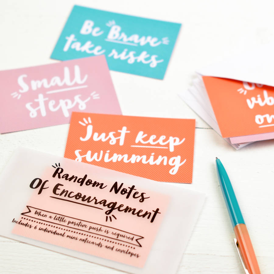 random notes of encouragement set of notecards by bread & jam ...