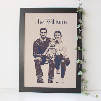 Personalised Family Portrait Print Gift, 2 of 3