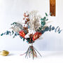 Cotton Blossom And Eucalyptus Bouquet With Proteas, thumbnail 1 of 5